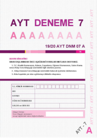AYT - DENEME - 7